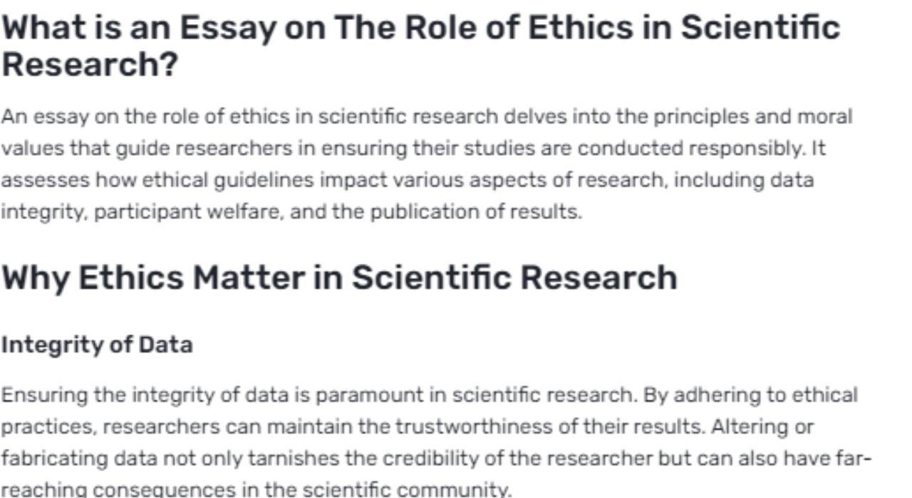 How Do Ethical Considerations Impact the Outcomes of Scientific Research?